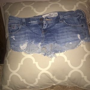 Hollister super short distressed shorts